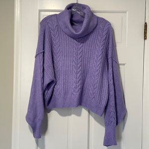 Purple turtle neck sweater